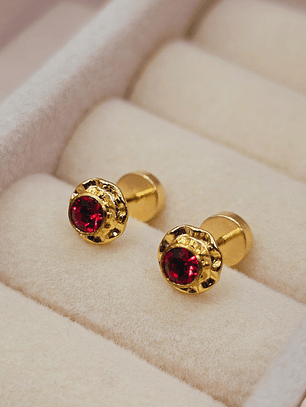 Aros abridores rubí 6 mm Oro 14k