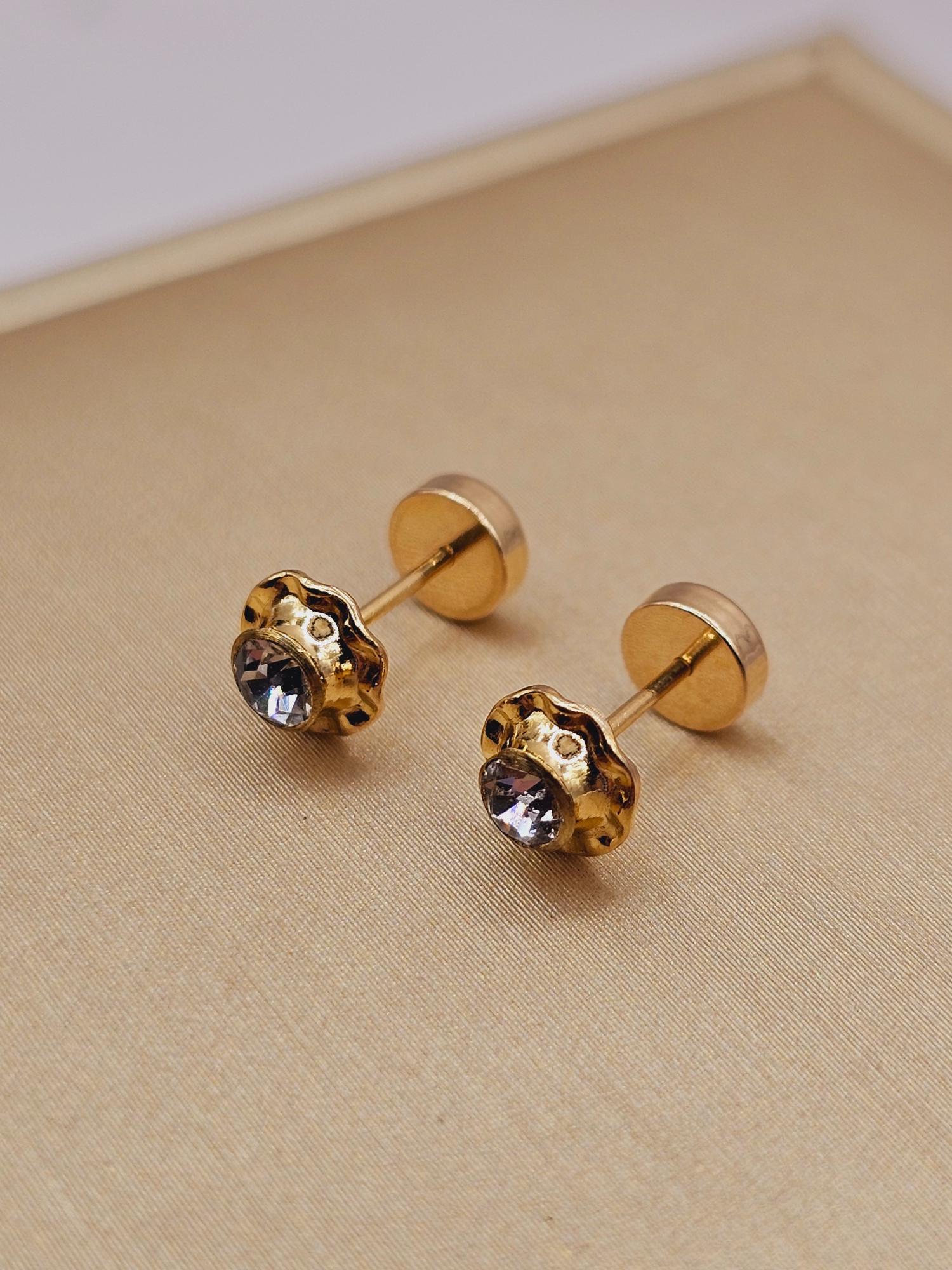 Aros abridores circón 6 mm Oro 14k 3