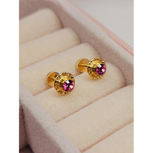 Aros abridores rosa de Francia 7 mm Oro 14k