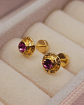 Aros abridores rosa de Francia 7 mm Oro 14k