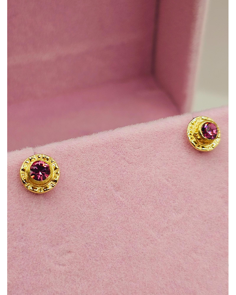 Aros abridores rosa de Francia 7 mm Oro 14k