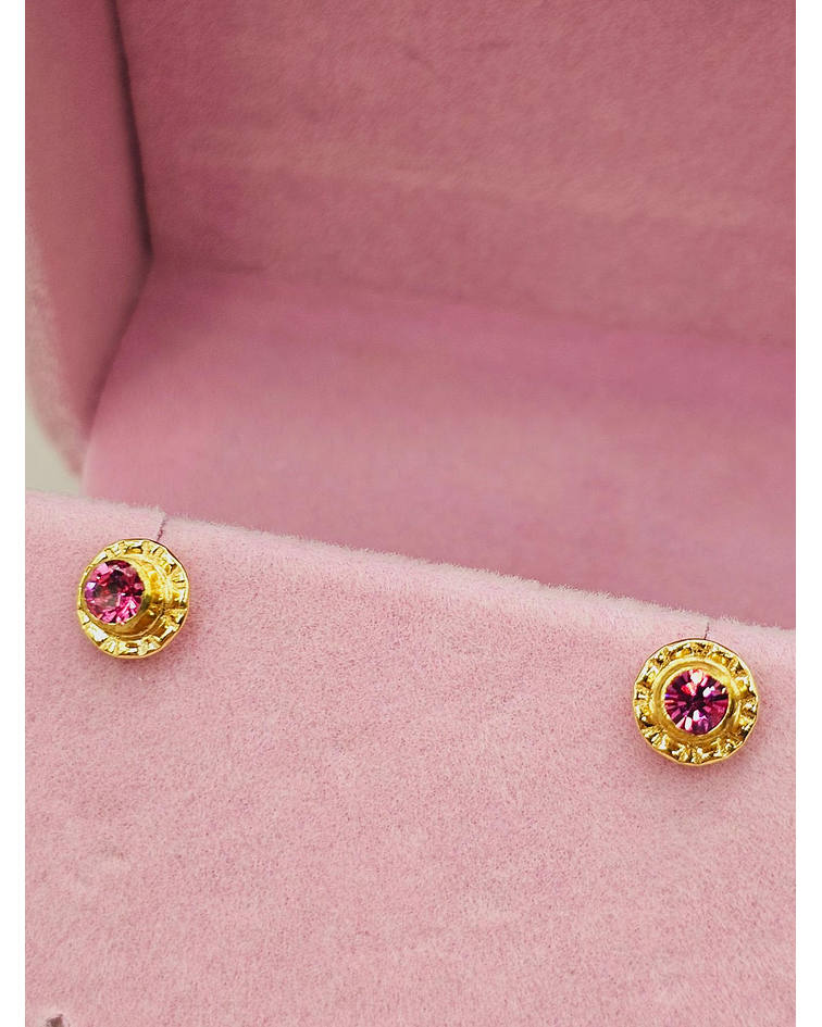 Aros abridores rosa de Francia 7 mm Oro 14k