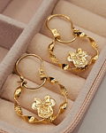 Aros argolla entorchada minnie 3.4 cm 2.7 grs Oro 18k