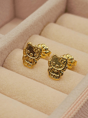 Aros Hello Kitty 9 mm 1.5 grs Oro 18k