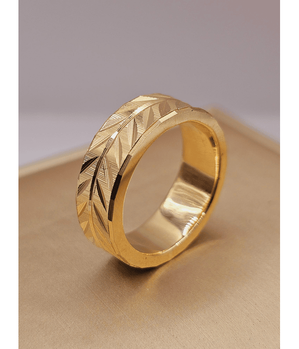 Anillo espiga 8 mm 18 grs Oro 18k