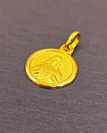 Colgante medalla sagrado corazón 15 mm 1.7 grs Oro 18k