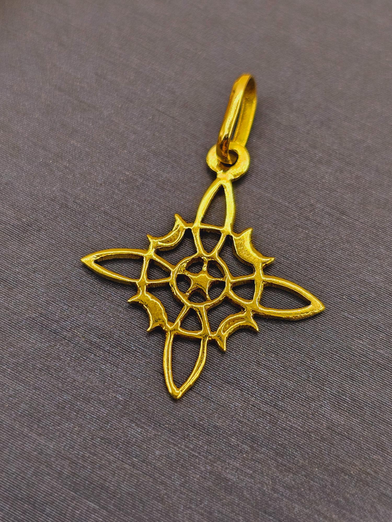 Colgante nudo de bruja 2.1 cm 1.1 grs Oro 18k 4