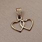 Colgante silueta doble corazón 1.7 cm 0.9 grs Oro 18k - Miniatura 2