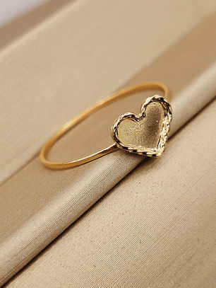 Anillo tazo corazón 1 gr Oro 18k