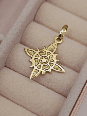 Colgante nudo de bruja macizo 2 cm 1.7 grs Oro 18k