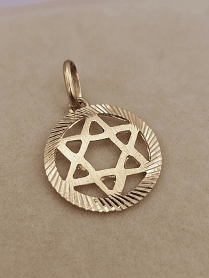 Colgante estrella de David 1.7 cm 1.2 grs Oro 18k