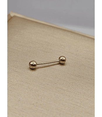 Piercing bolitas 1.6 cm 0.4 grs Oro 18k