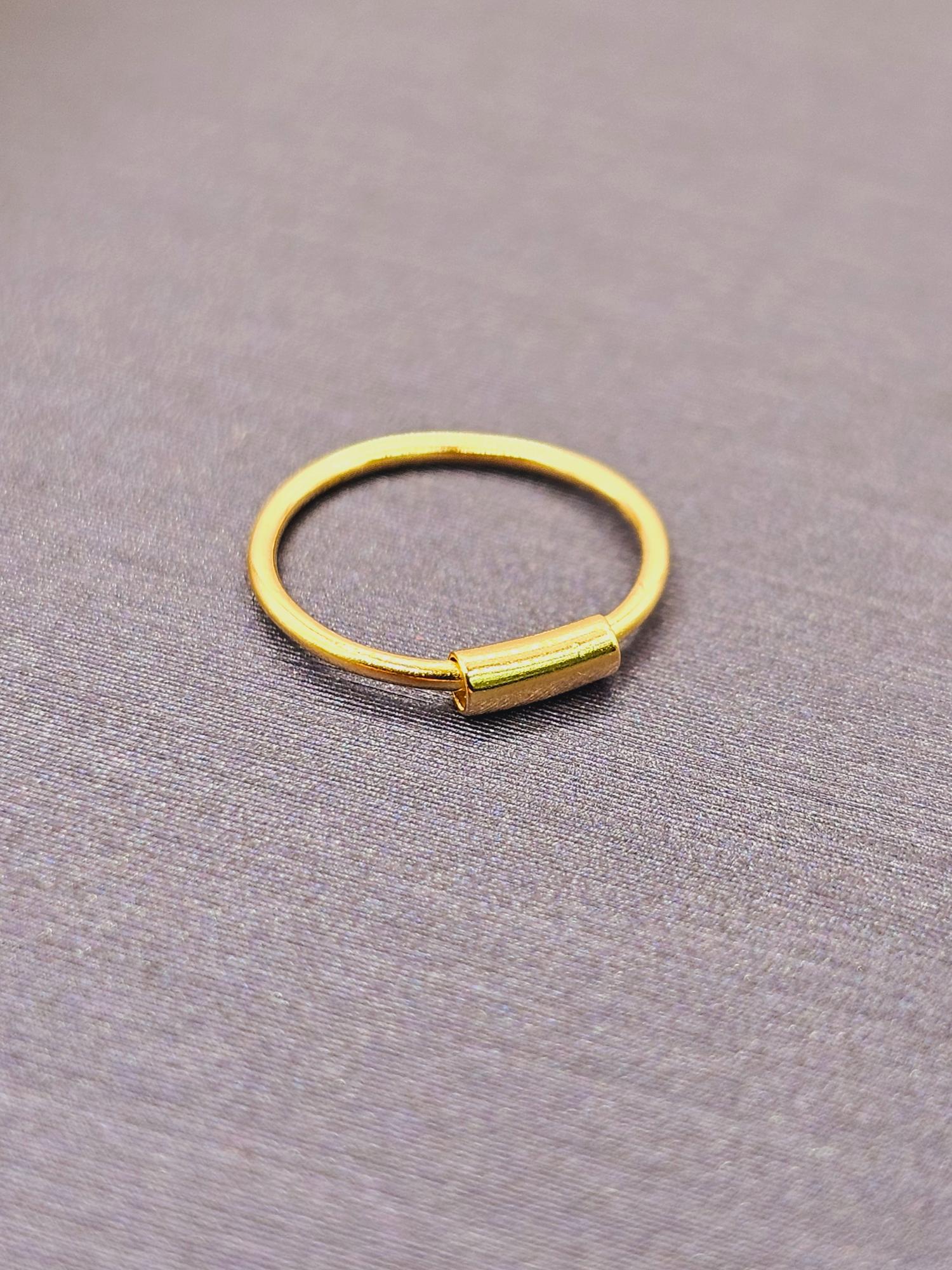 Piercing argollita 1 cm 0.4 grs Oro 18k 2