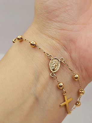 Pulsera denario 18 cm 3.5 grs Oro 18k