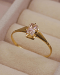 Anillo chatón rosa de Francia 1.5 grs Oro 18k