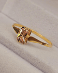 Anillo chatón rosa de Francia 1.5 grs Oro 18k