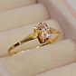 Anillo chatón rosa de Francia 1.5 grs Oro 18k - Miniatura 5