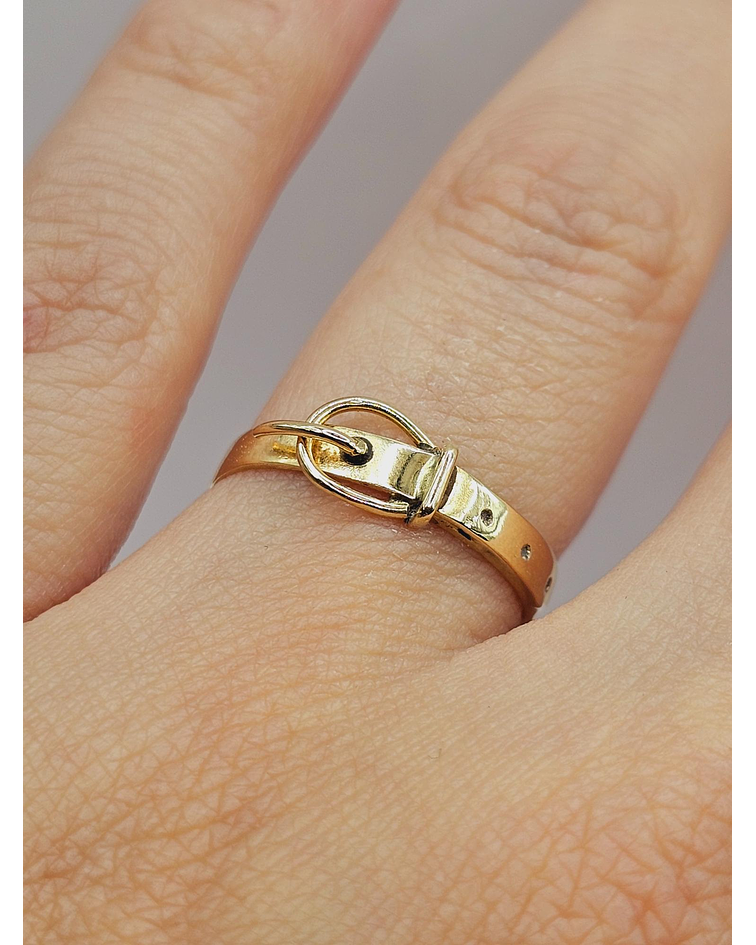 Anillo cinturón con broche 1.7 grs Oro 18k 