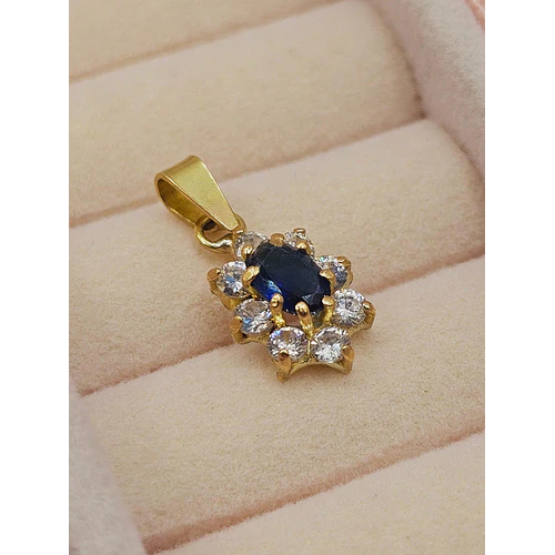 Colgante Lady Zafiro 1.9 cm 1.3 grs Oro 18k