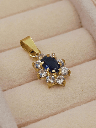 Colgante Lady Zafiro 1.9 cm 1.3 grs Oro 18k