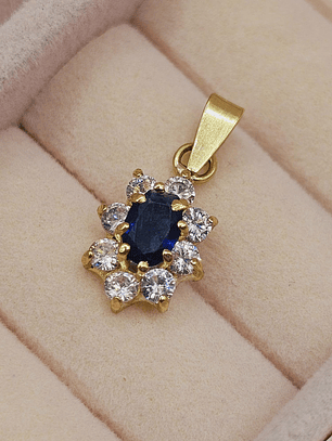 Colgante Lady Zafiro 1.9 cm 1.3 grs Oro 18k