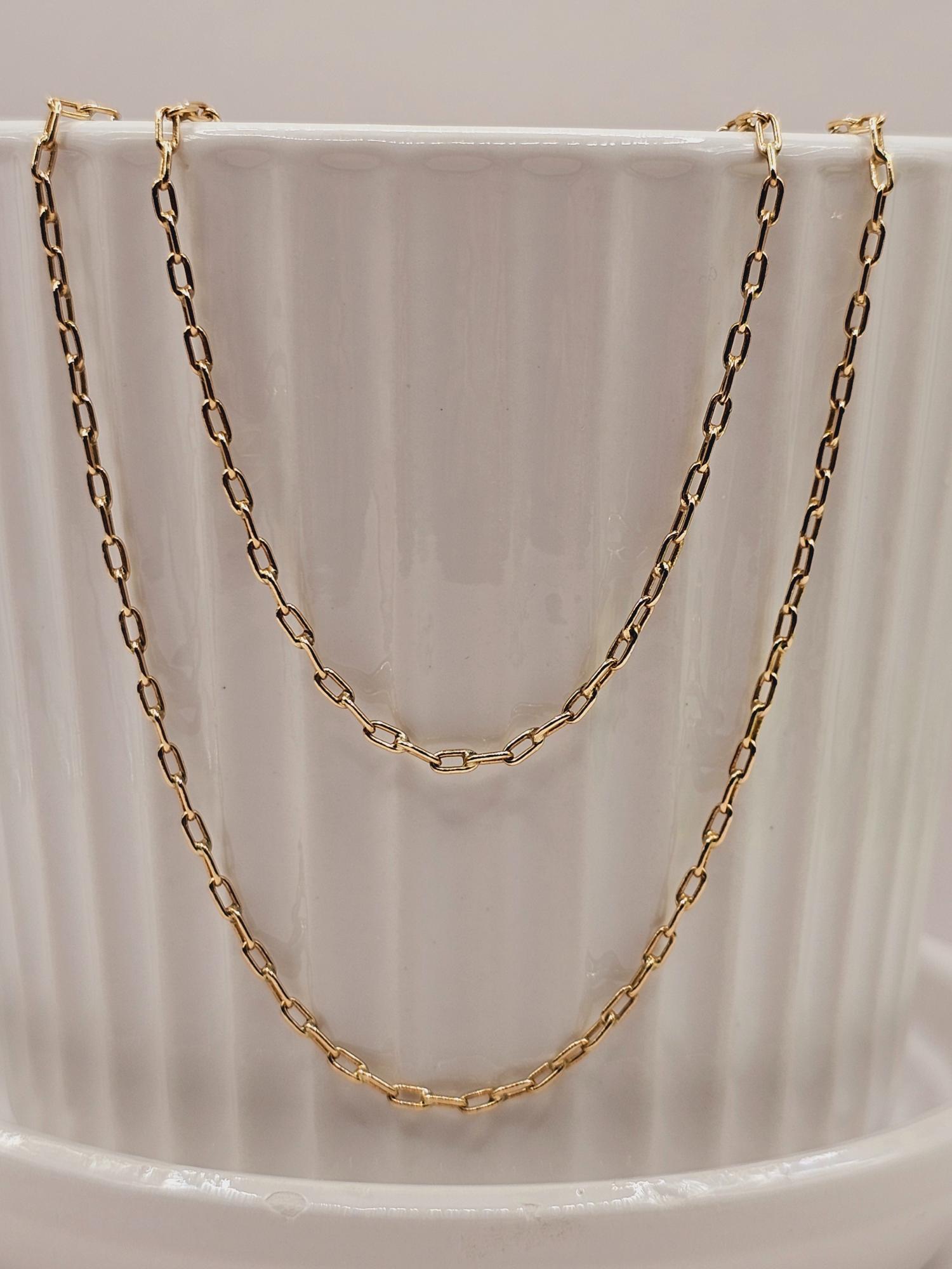 Cadena limada 50 cm 5 grs Oro 18k 3