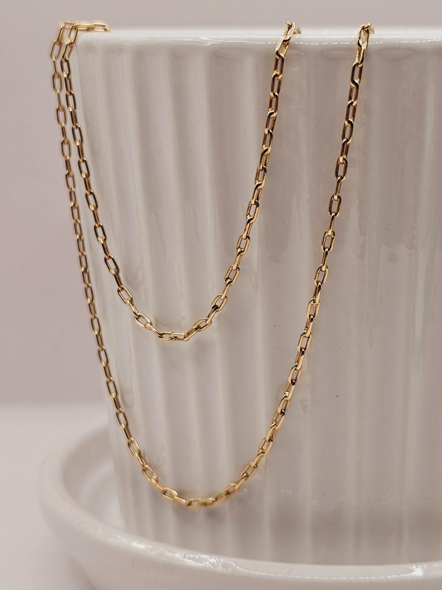 Cadena limada 50 cm 5 grs Oro 18k 5