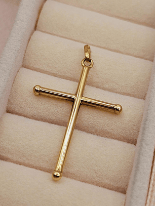 Colgante Cruz tubo 3.6 cm 1.5 grs Oro 18k