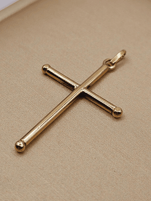 Colgante Cruz tubo 3.6 cm 1.5 grs Oro 18k