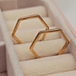 Aros hexagonales 2.2 cm 2.3 grs Oro 18k - Miniatura 2