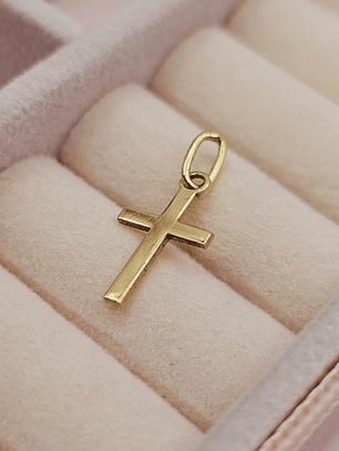 Colgante Cruz palito 2 cm 0.6 grs Oro 18k