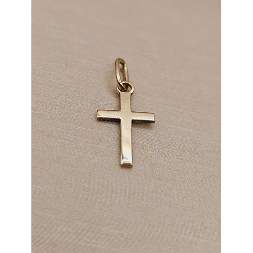 Colgante Cruz palito 2 cm 0.6 grs Oro 18k