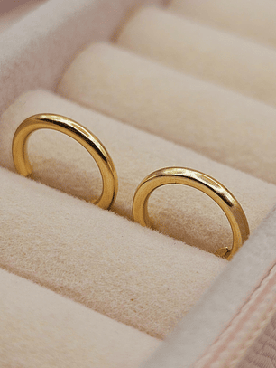 Aros argolla tubo 1.2 cm 1.1 grs Oro 18k