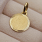 Colgante disco satinado 1.3 cm 0.9 grs Oro 18k - Miniatura 2