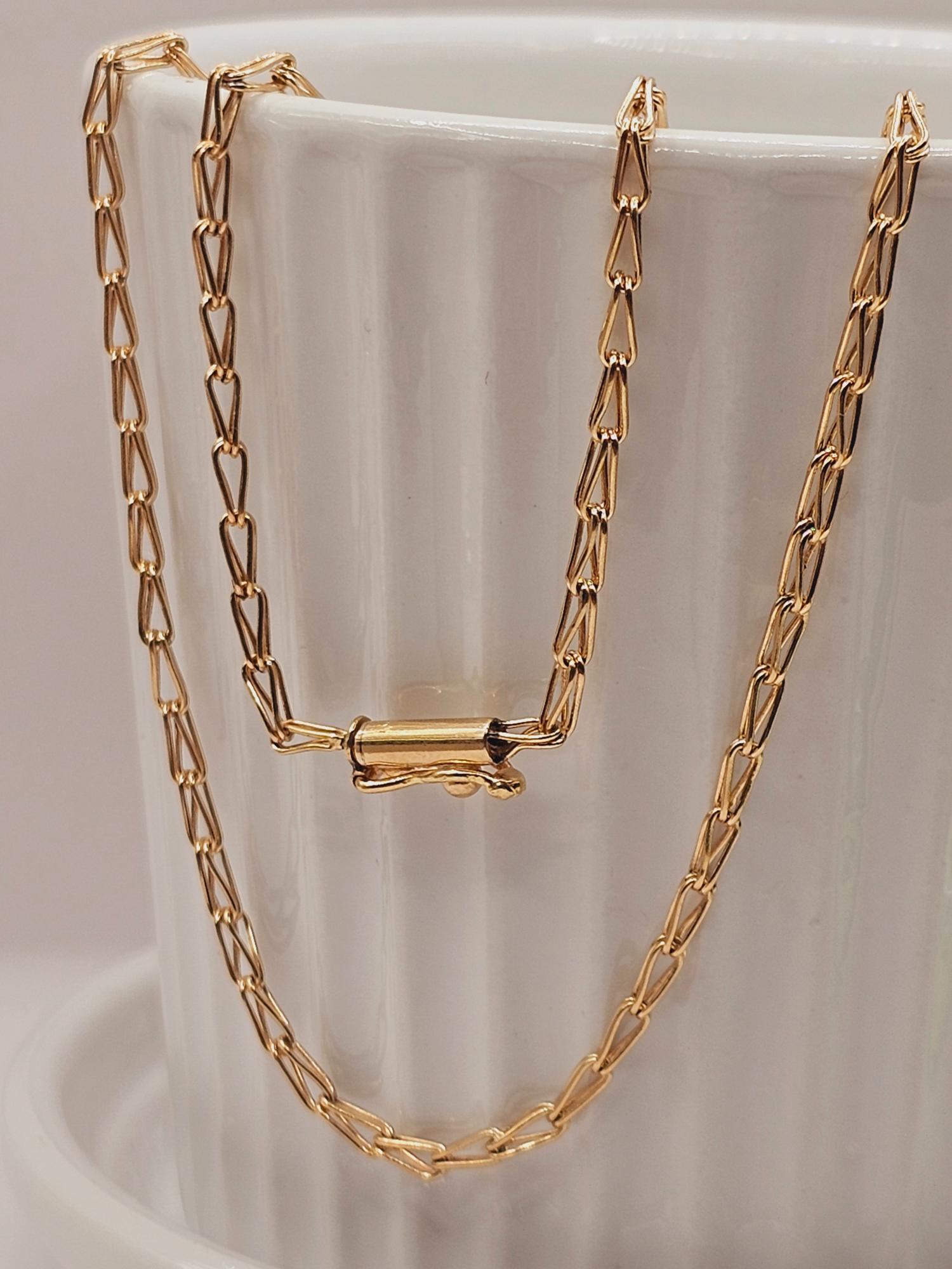 Cadena jaula 50 cm 7 grs Oro 18k 1