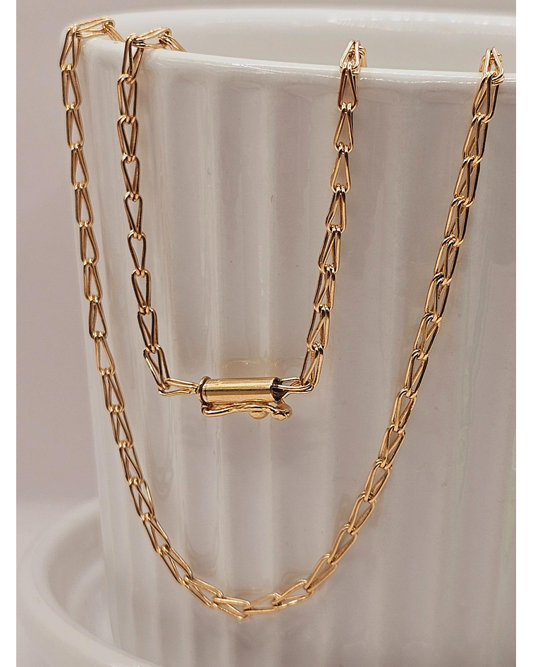 Cadena jaula 50 cm 7 grs Oro 18k