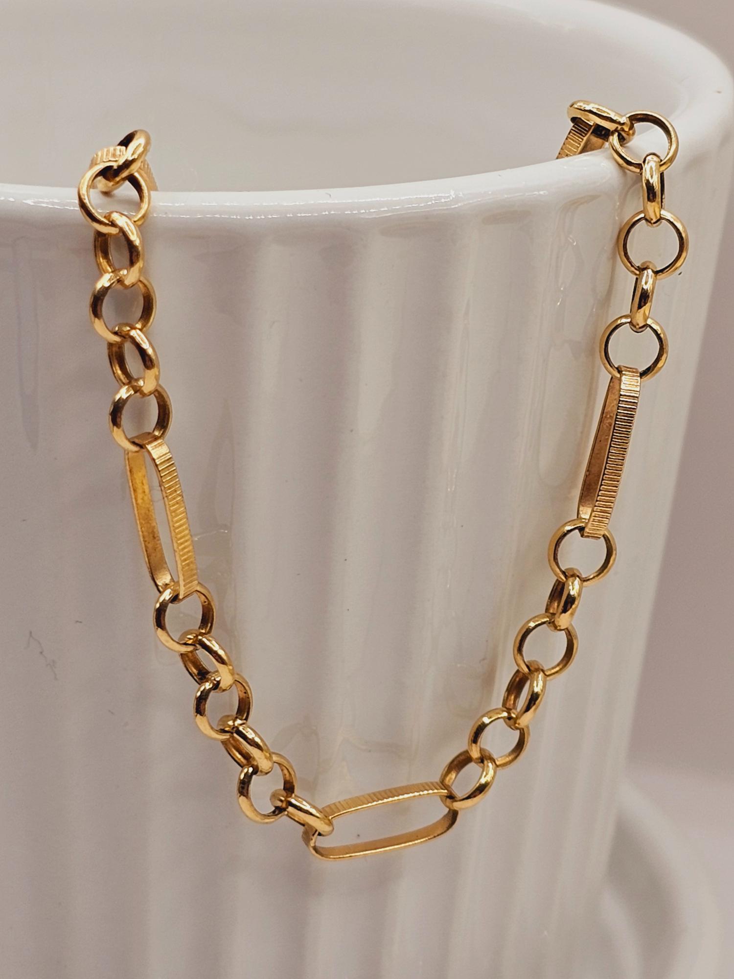 Pulsera rolo facetada 21 cm 5.2 grs Oro 18k 2