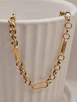 Pulsera rolo facetada 21 cm 5.2 grs Oro 18k