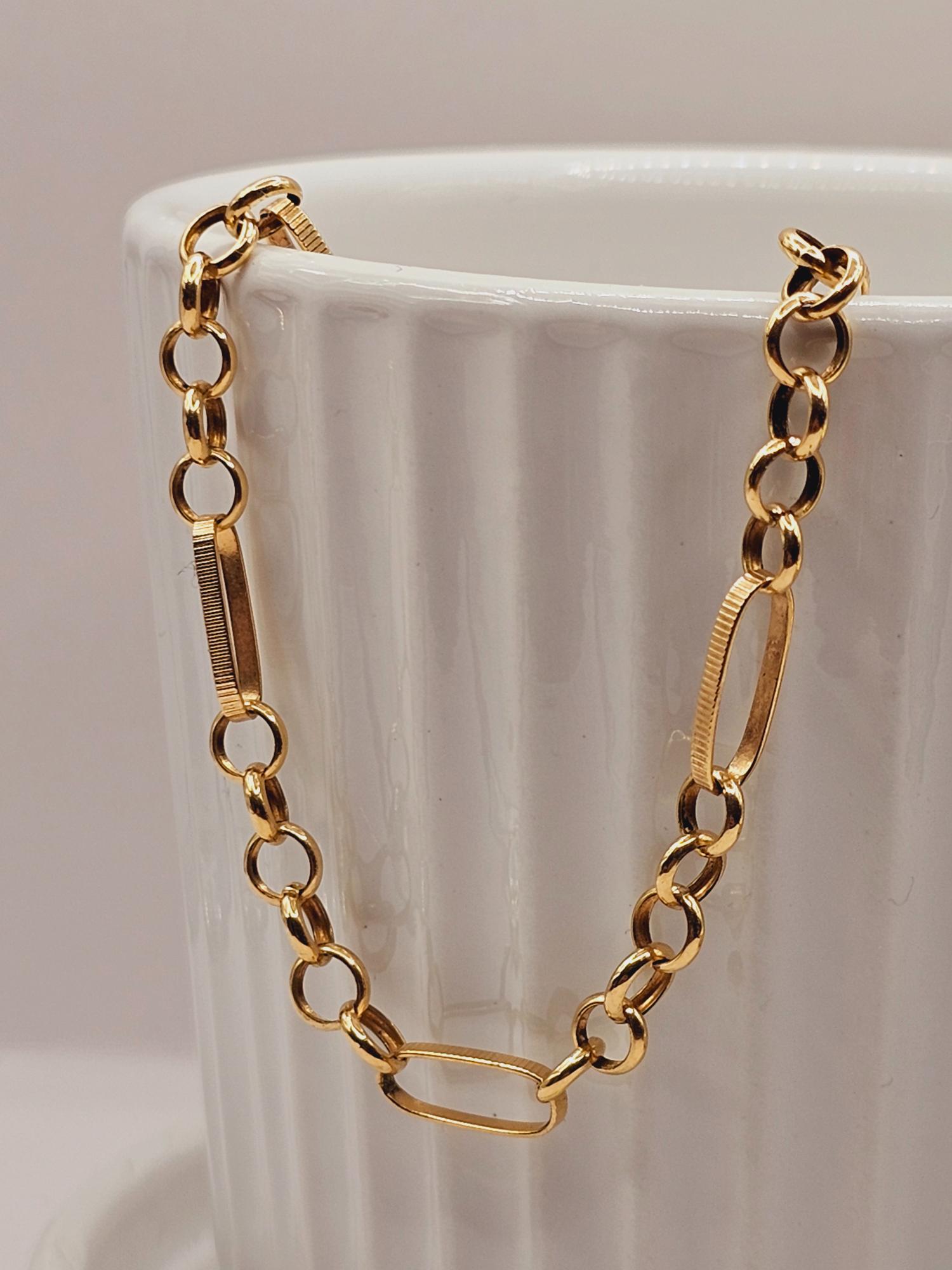 Pulsera rolo facetada 21 cm 5.2 grs Oro 18k 4