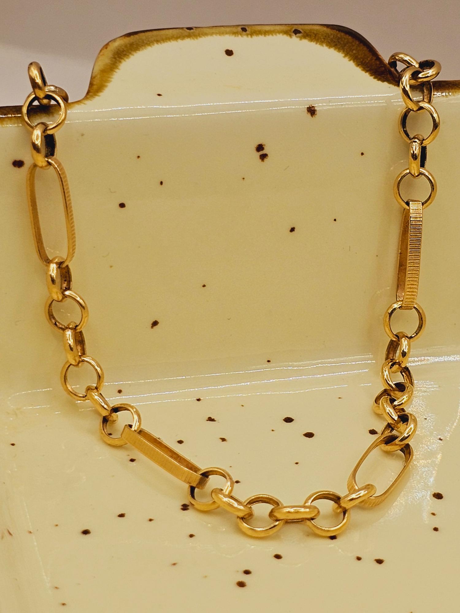 Pulsera rolo facetada 21 cm 5.2 grs Oro 18k 5