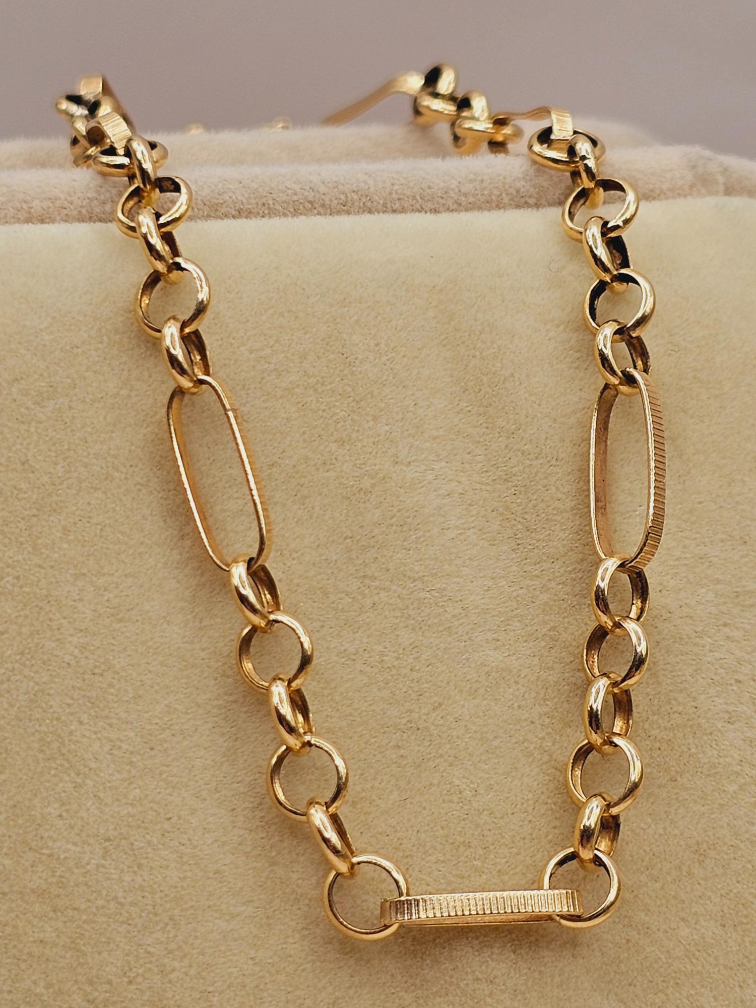 Pulsera rolo facetada 21 cm 5.2 grs Oro 18k 3