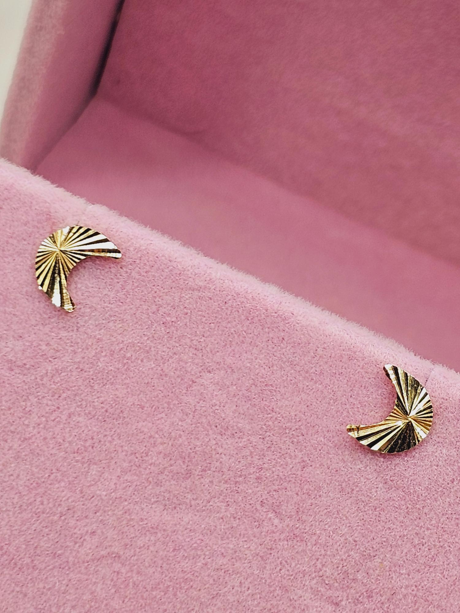 Aros lunas satinadas 7 mm 0.8 grs Oro 18k 5