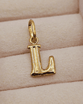 Colgante letra L 1.6 cm 0.7 grs Oro 18k