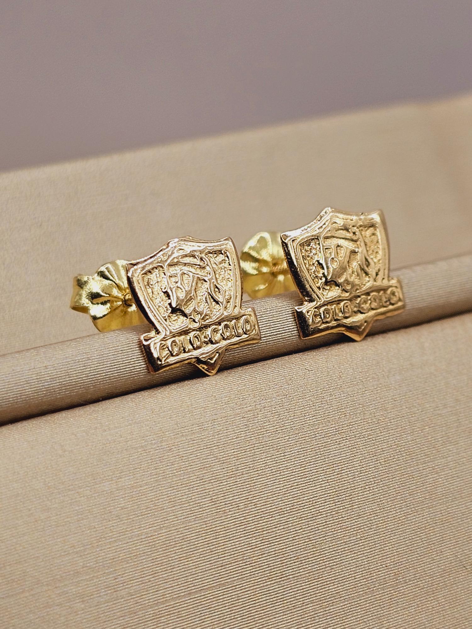 Aros colo colo 9 mm 1.1 grs Oro 18k 1