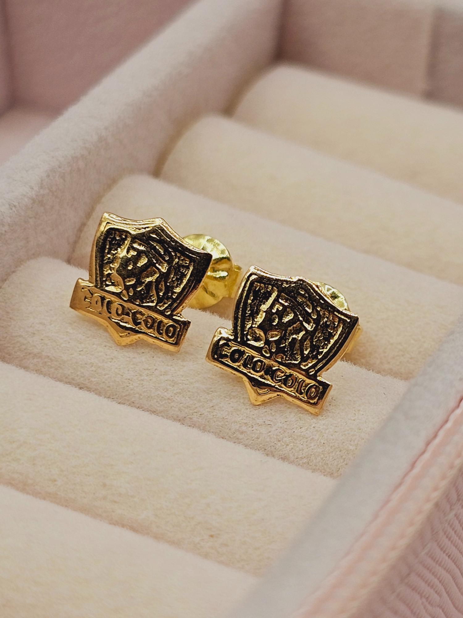 Aros colo colo 9 mm 1.1 grs Oro 18k 2