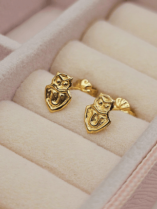 Aros universidad de chile 9 mm 1.1 grs Oro 18k