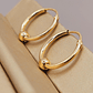 Aros argolla bolita 1.6 cm 1.5 grs Oro 18k - Miniatura 3