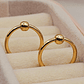 Aros argolla bolita 1.6 cm 1.5 grs Oro 18k - Miniatura 2