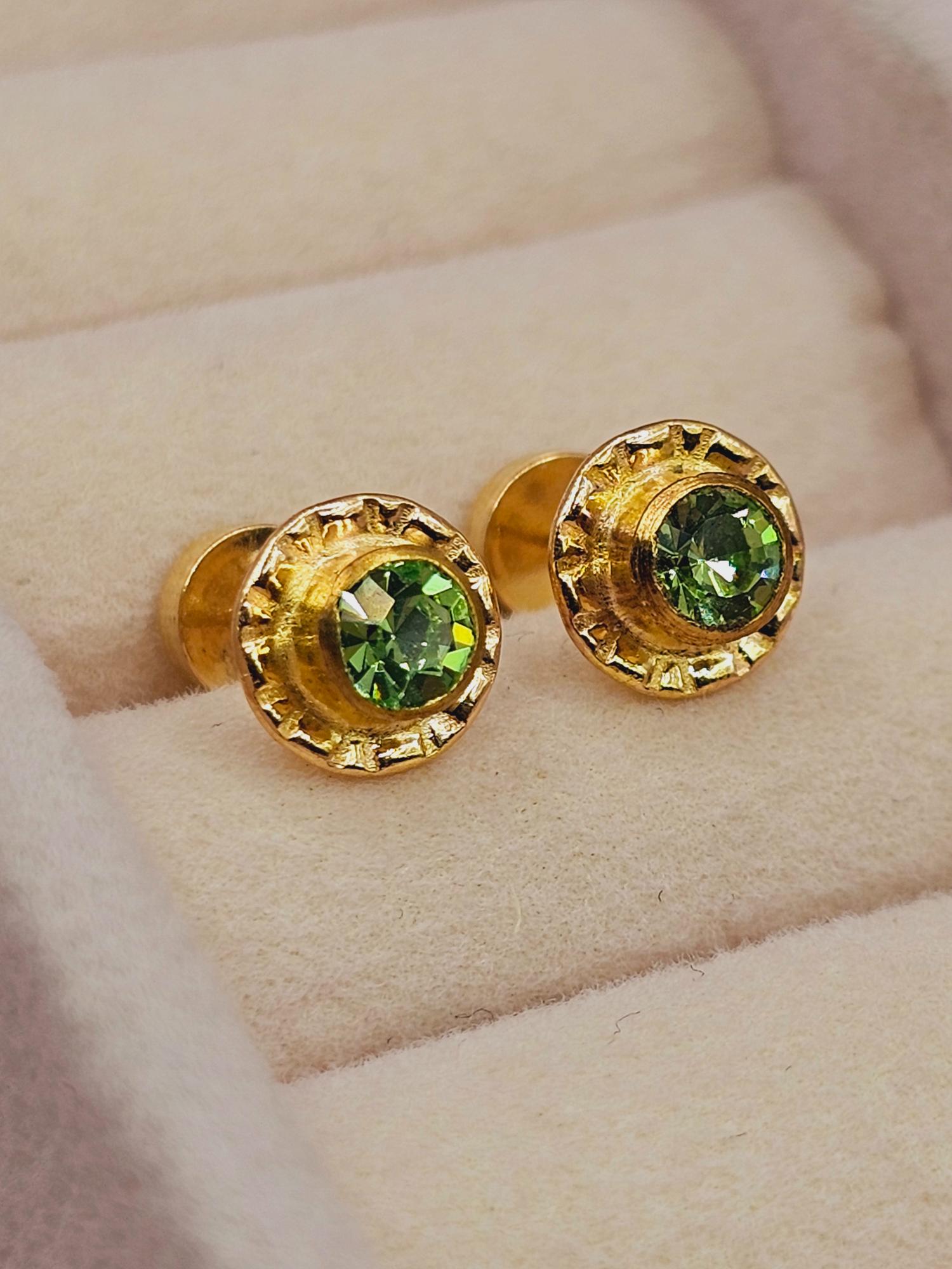 Aros abridores esmeralda 7 mm Oro 14k 6