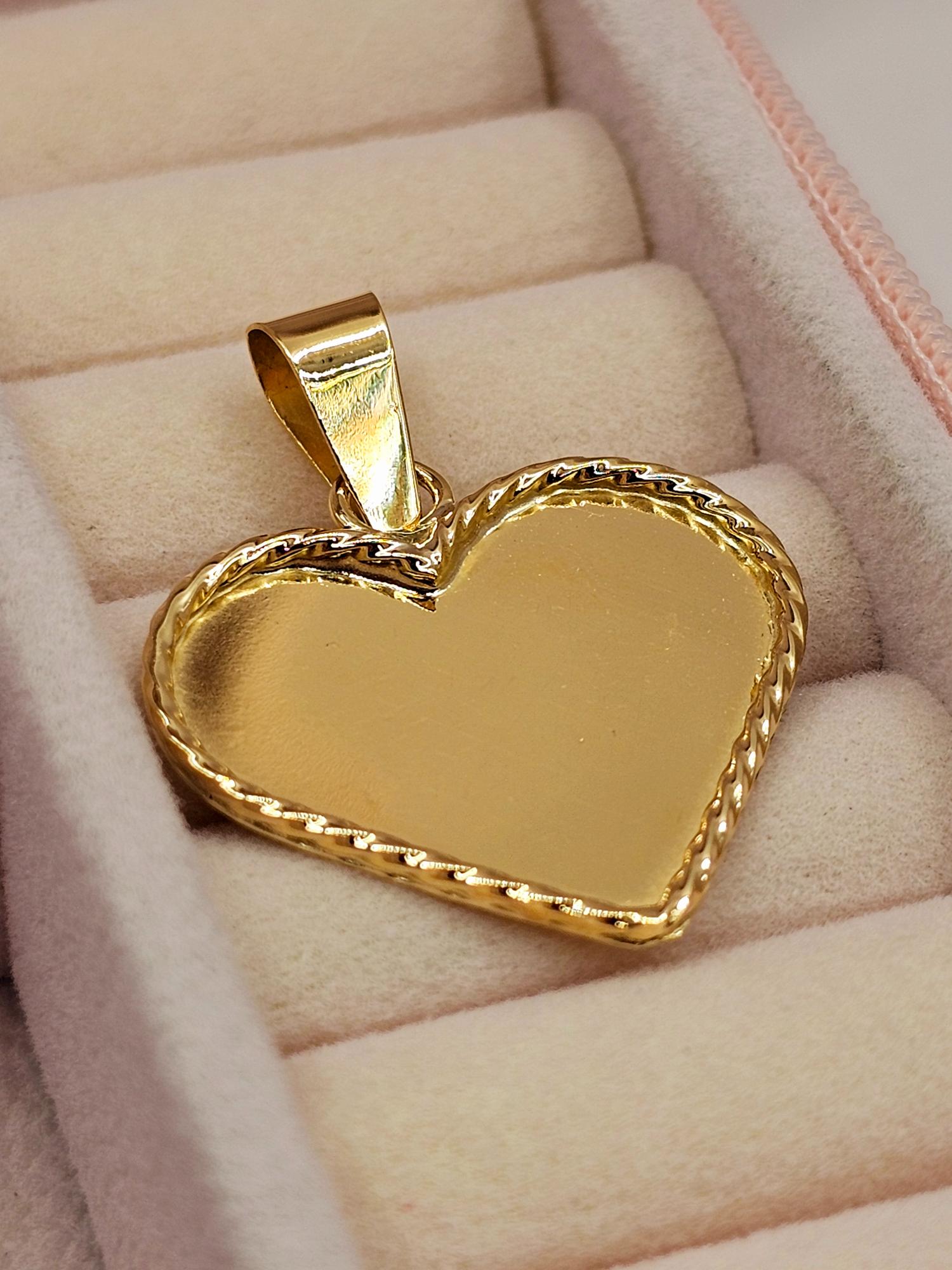 Colgante corazón trenza 3.5 cm 2.6 grs Oro 18k 1